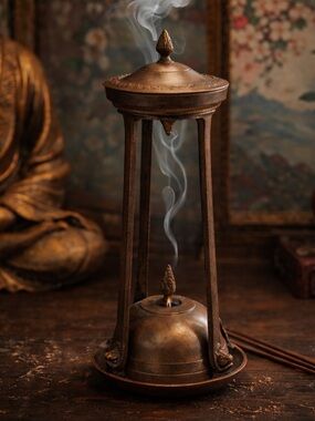 Eastern Asian Antique Bronze Incense Burner